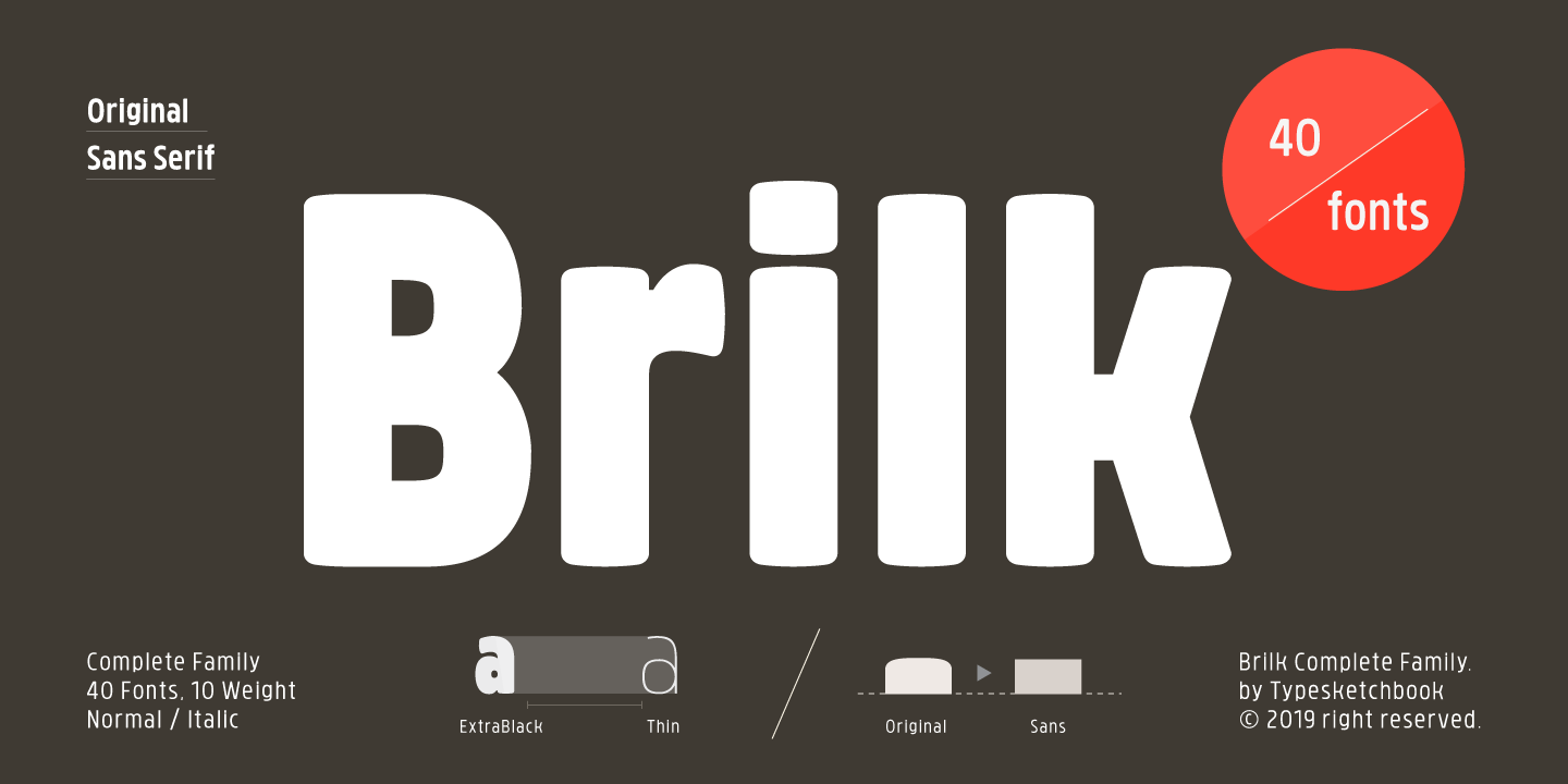 Przykładowa czcionka Brilk #19